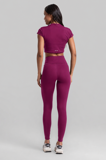 Cropped Top + Leggings Intense Malbec