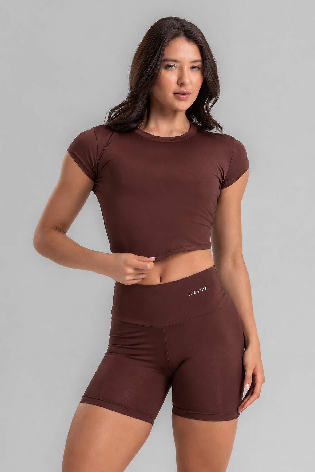 Cropped Top + Basic Shorts Intense Leather