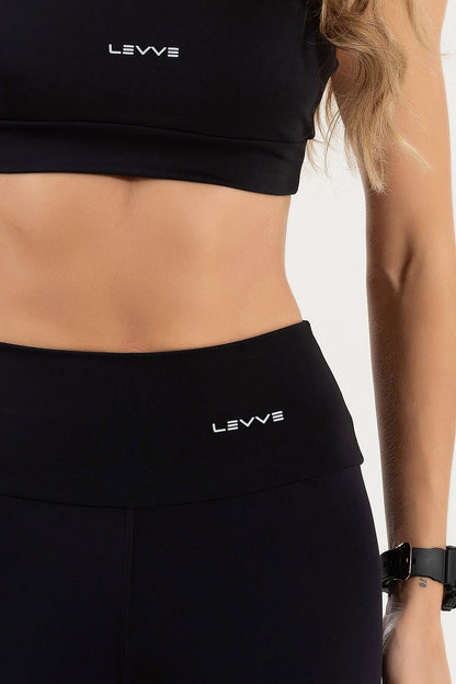 Double-Strap Sports Bra + Basic Leggings Intense Black