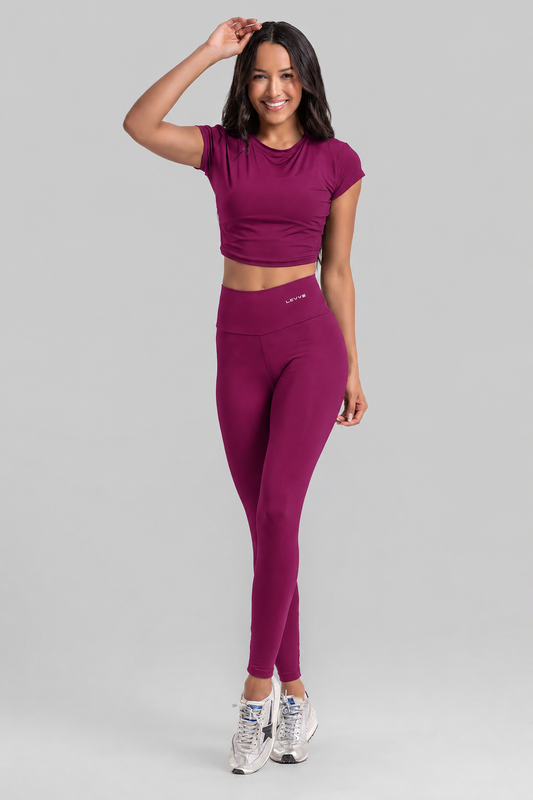 Cropped Top + Leggings Intense Malbec