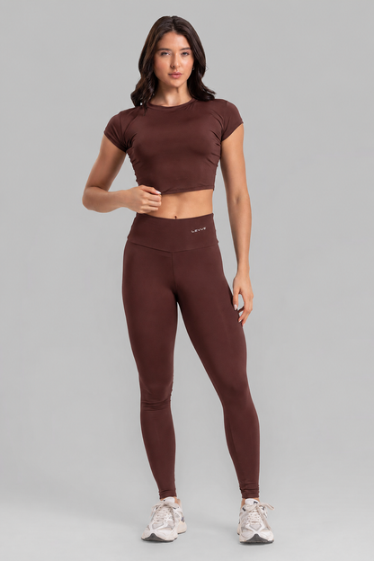 Cropped Top + Leggings Intense Leather