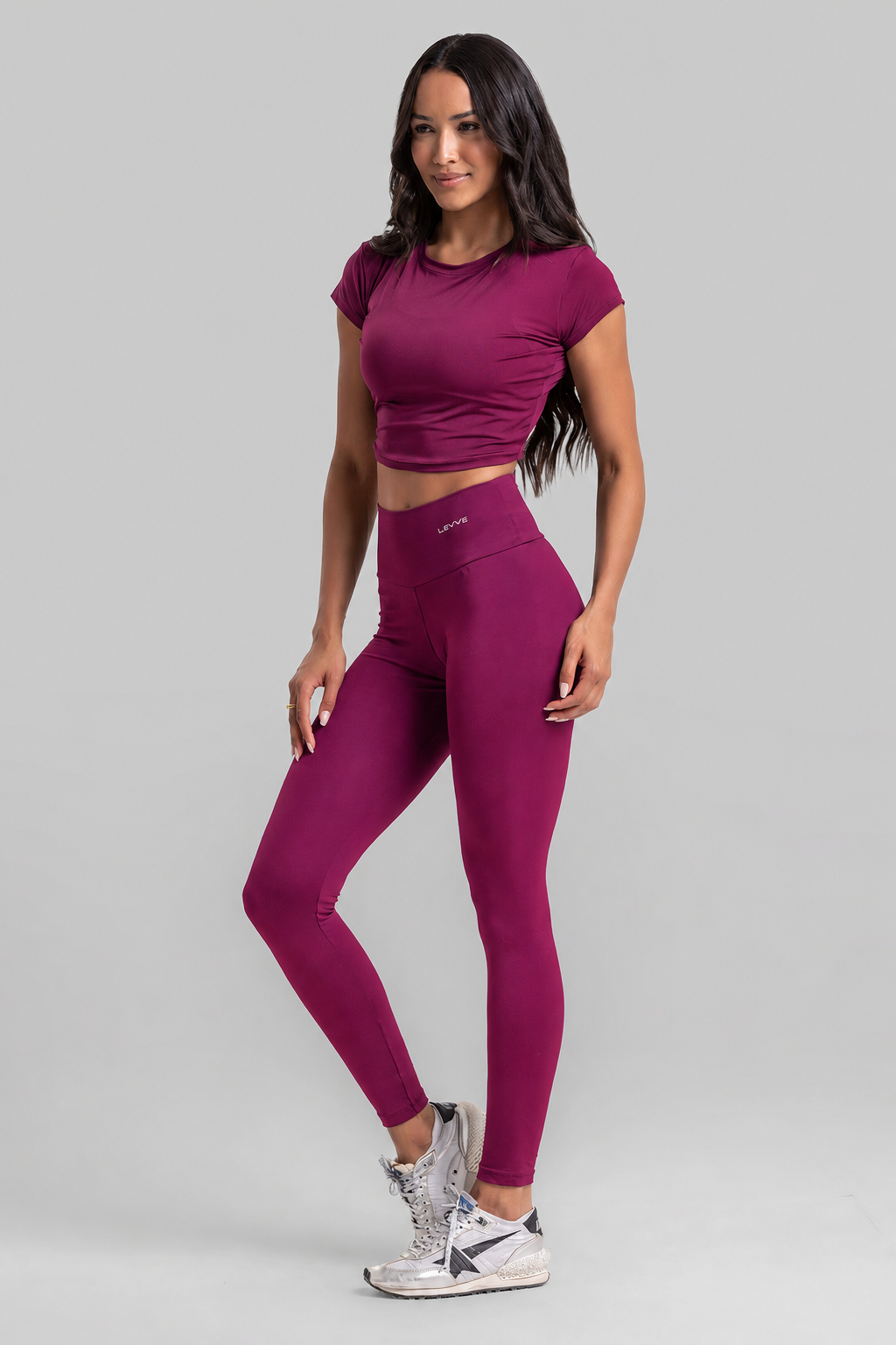 Cropped Top + Leggings Intense Malbec