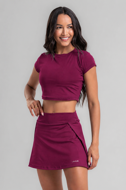 Cropped Top + Skort Intense Malbec