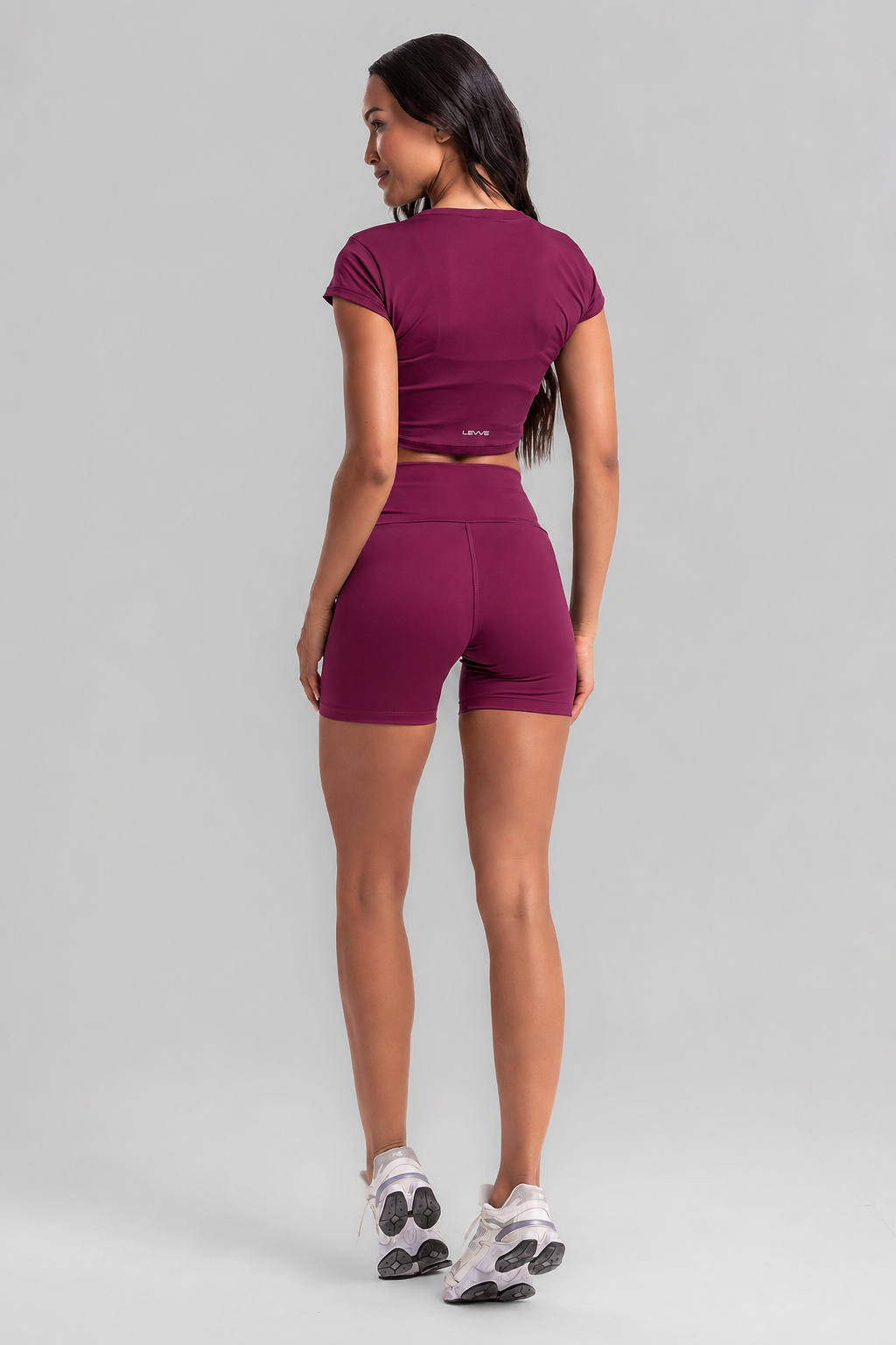 Cropped Top + Basic Shorts Intense Malbec