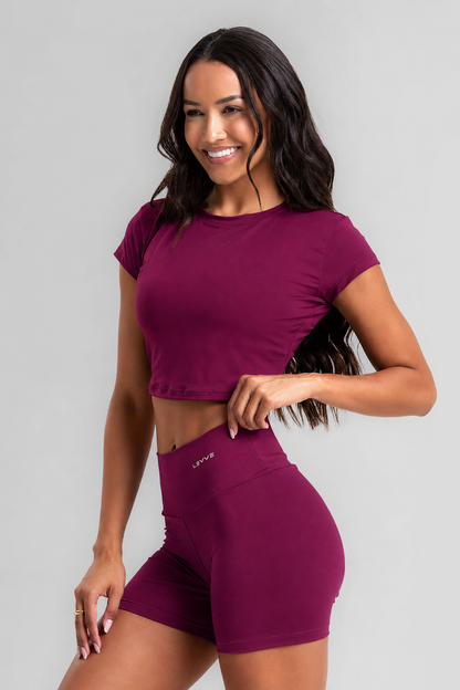 Cropped Top Short Sleeve Nory Intense - Malbec