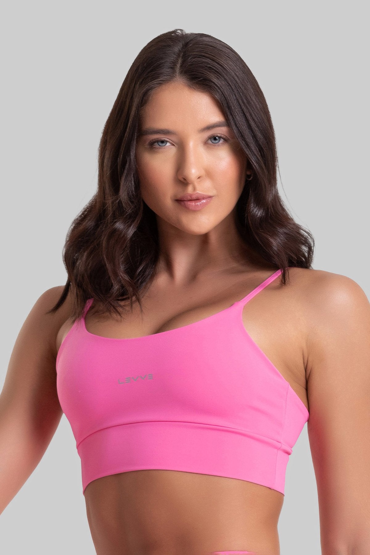 Double-Strap Sports Bra + Basic Leggings Intense Pop Pink