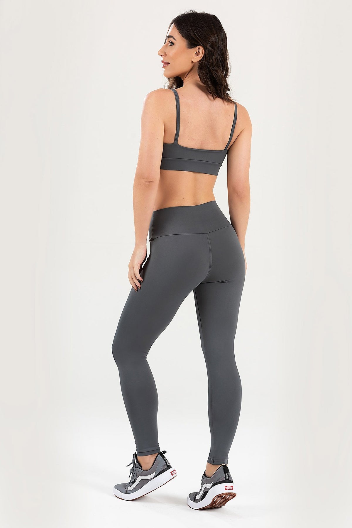 Women's Set Top + Leggings Fitness Pulse Charcoal Grey