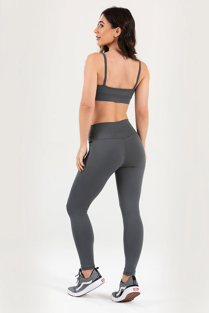 Women's Set Top + Leggings Fitness Pulse Charcoal Grey