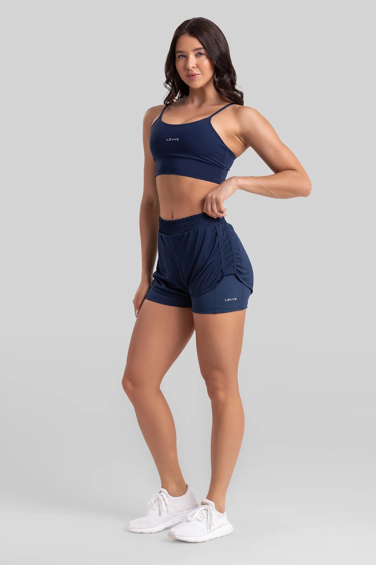 Double Shorts Women's Fitness Nory Intense - Navy