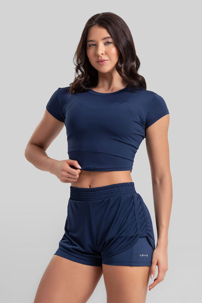 Cropped Top Short Sleeve Nory Intense - Navy