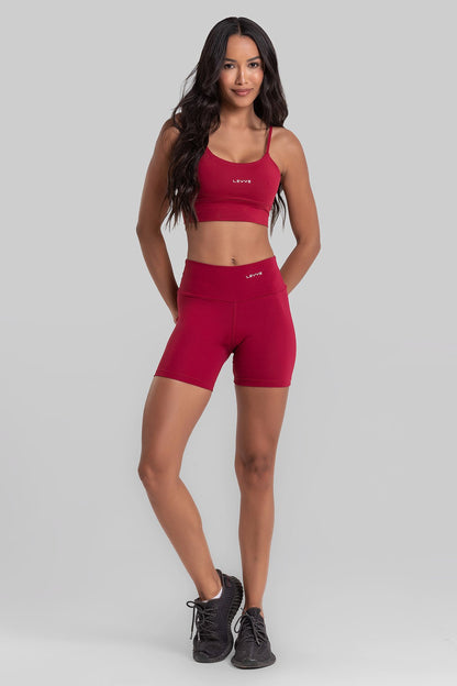 Fitness Set Double-Strap Sports Bra + Leggings + Short Intense – Valentino