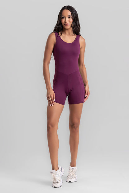 Women's Adjustable Strap Unitard Nory Intense - Malbec