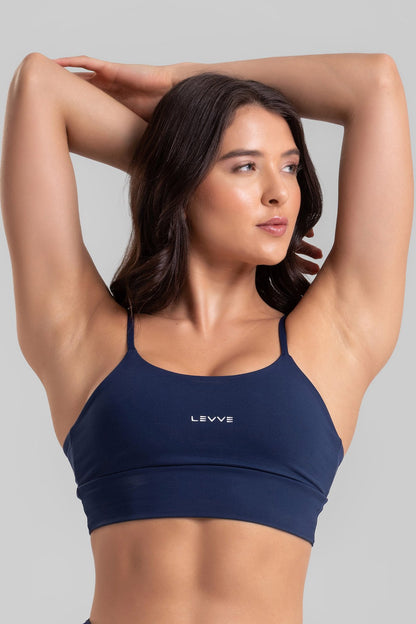 Double-Strap Sports Bra + Basic Shorts Intense Navy