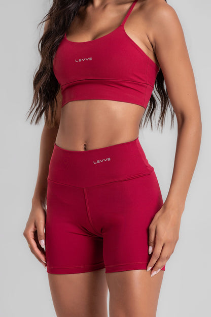 Double-Strap Sports Bra + Basic Shorts Intense Valentino
