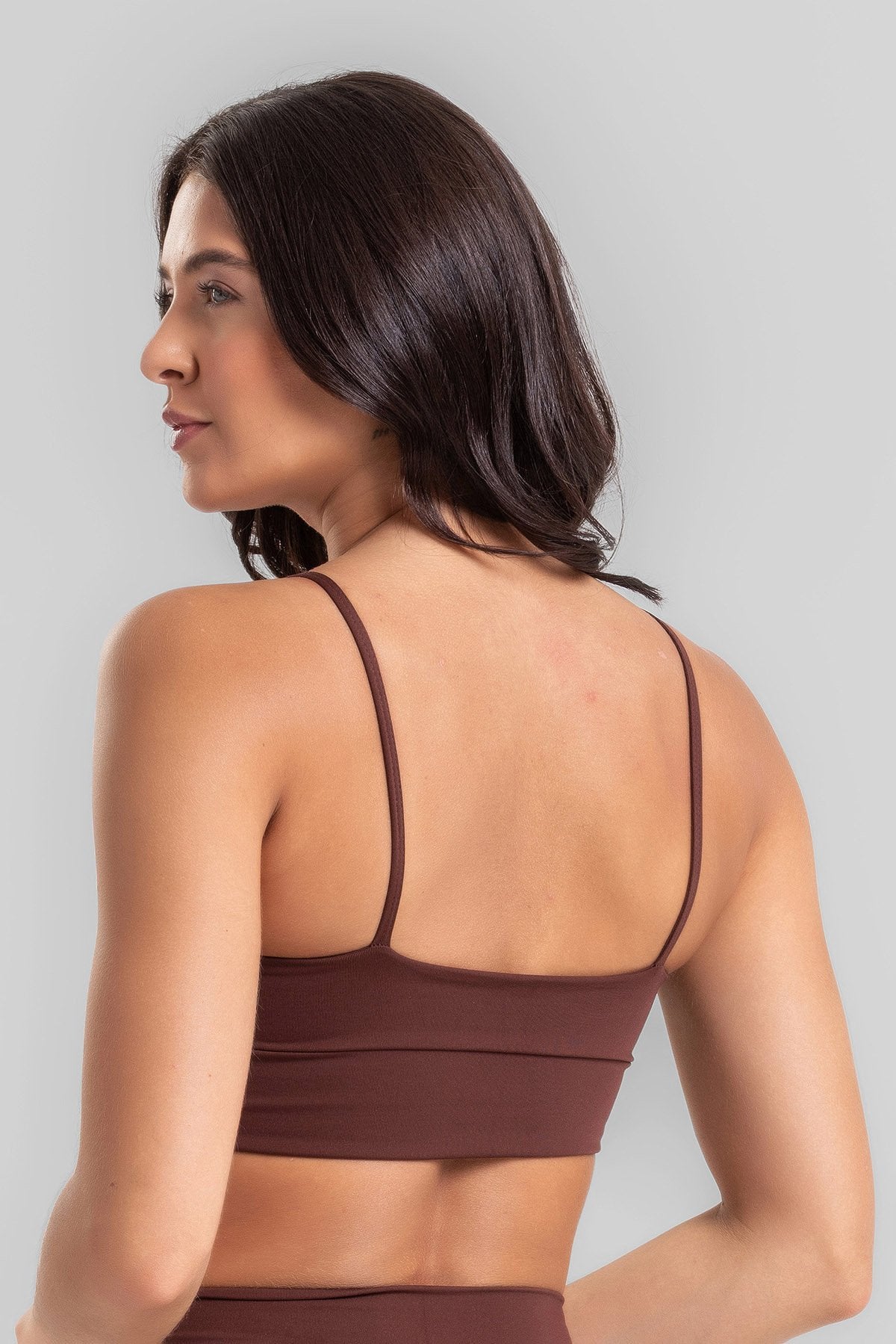 Double-Strap Sports Bra + Basic Leggings Intense Leather