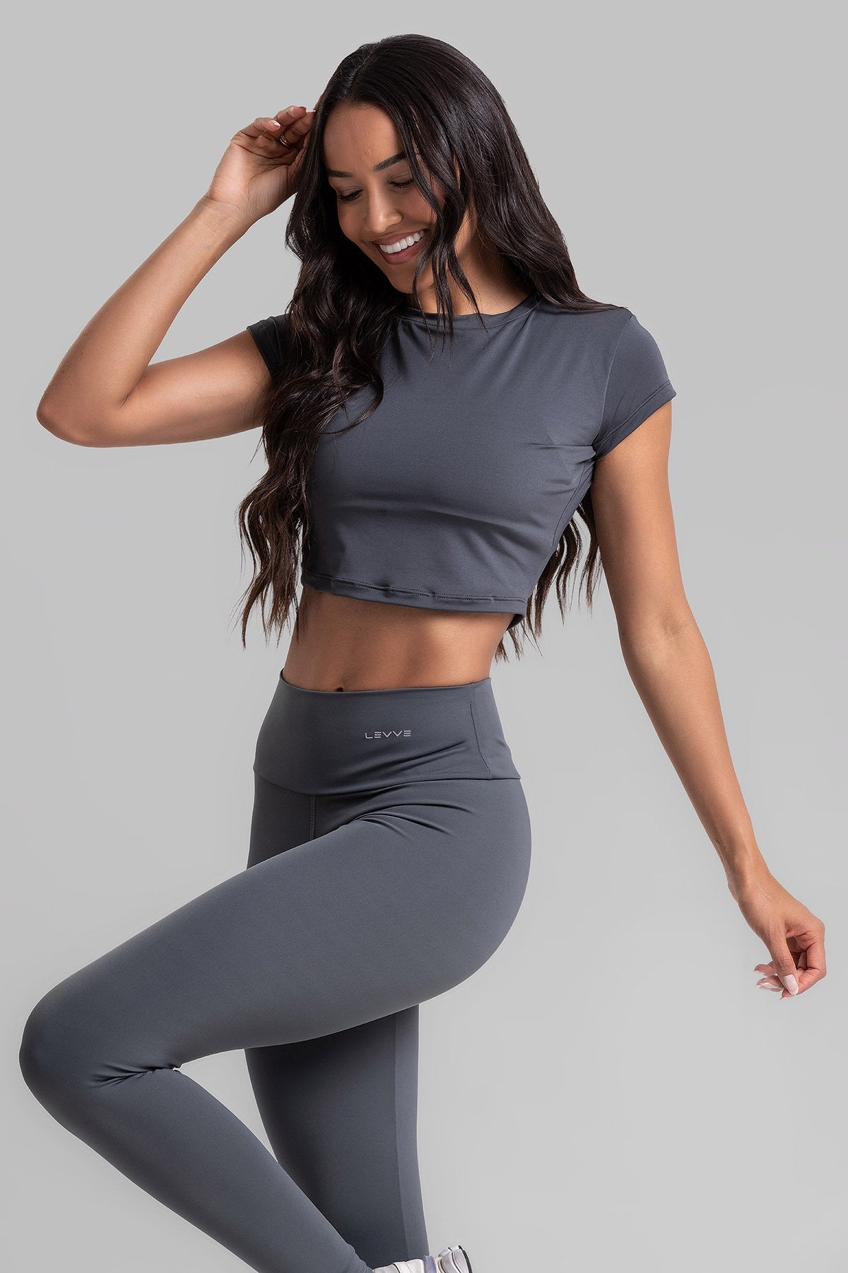 Cropped Top Short Sleeve Nory Intense - Graphite