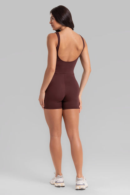 Women's Adjustable Strap Unitard Nory Intense - Leather