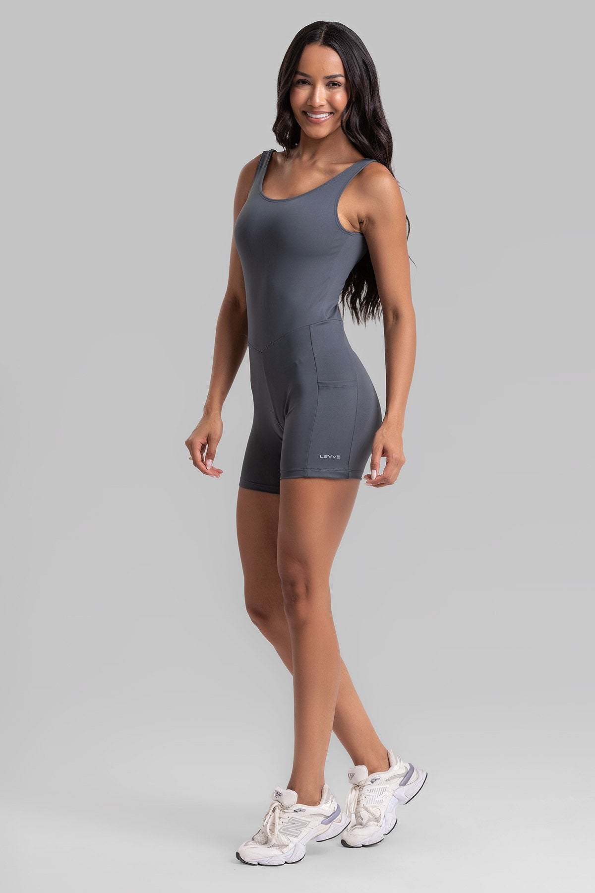 Women's Adjustable Strap Unitard Nory Intense - Graphite