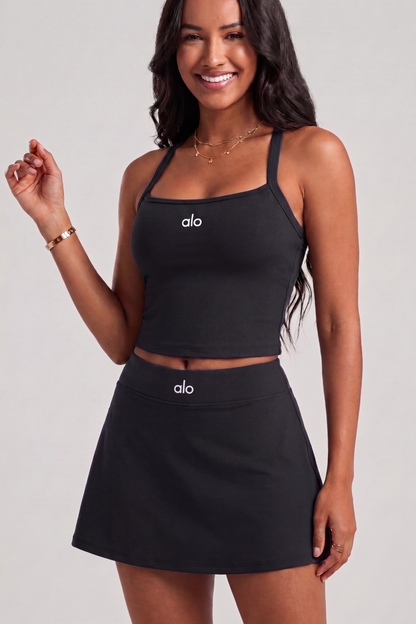 Sports bra and high-waisted skort