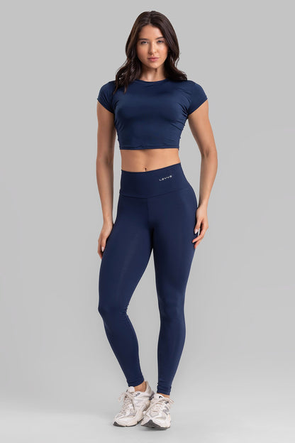Cropped Top + Basic Leggings Intense Navy