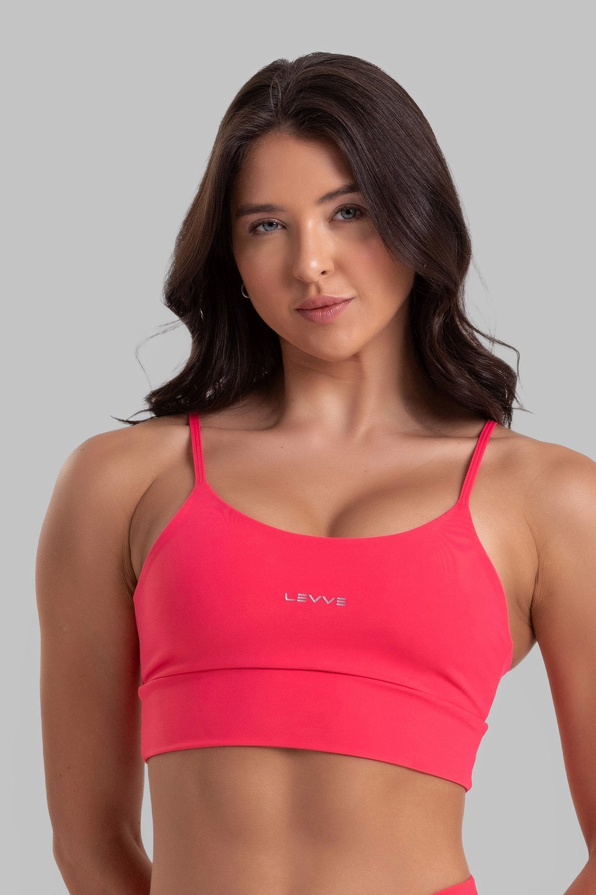 Double-Strap Sports Bra + Basic Shorts Intense Pitaya