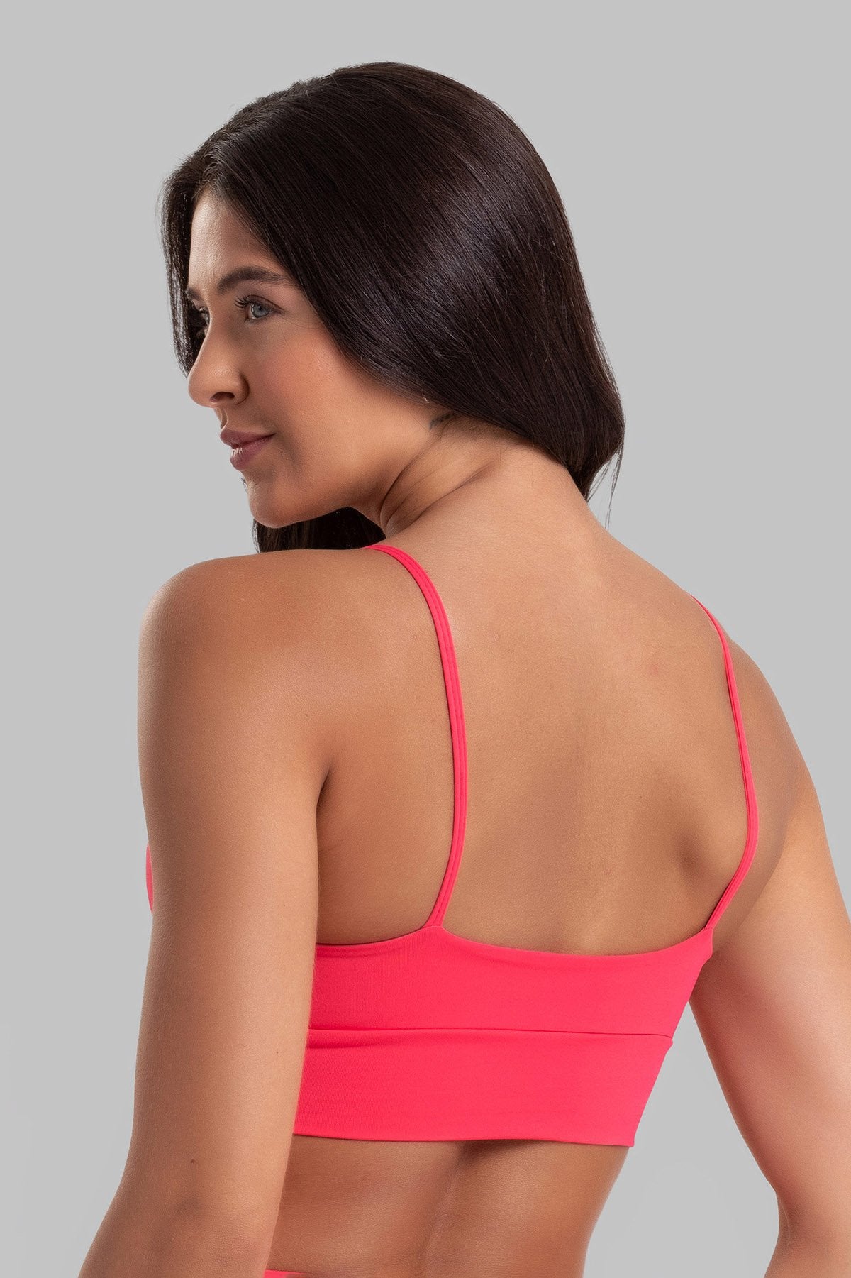 Double-Strap Sports Bra + Basic Leggings Intense Pitaya