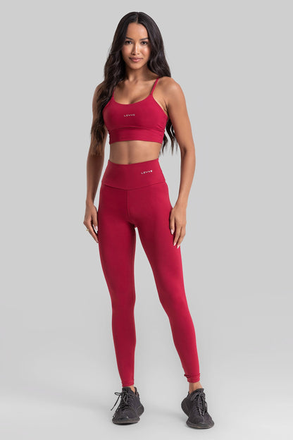 Fitness Set Double-Strap Sports Bra + Leggings + Short Intense – Valentino