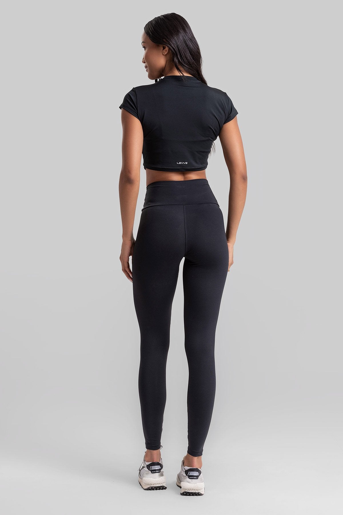Cropped Top + Basic Leggings Intense Black
