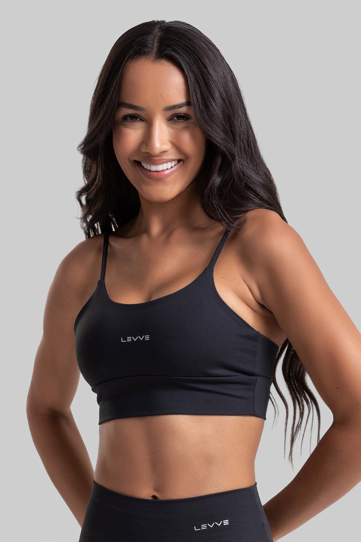 Double Sports Bra + Wrap Skort Intense Black
