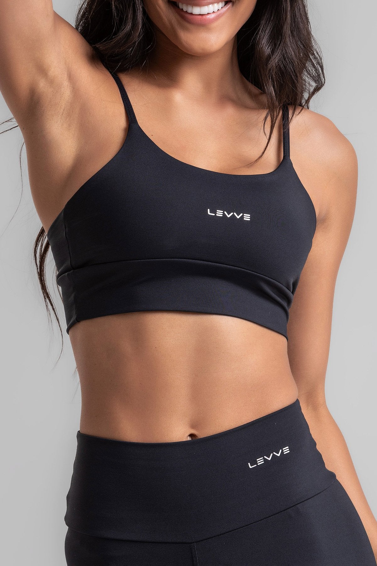 Double Sports Bra + Wrap Skort Intense Black
