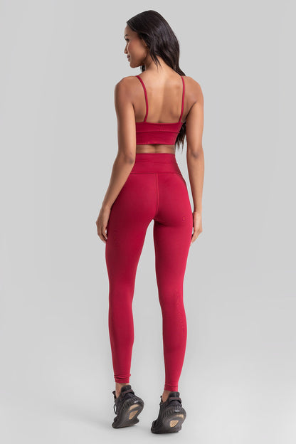 Fitness Set Double-Strap Sports Bra + Leggings + Short Intense – Valentino