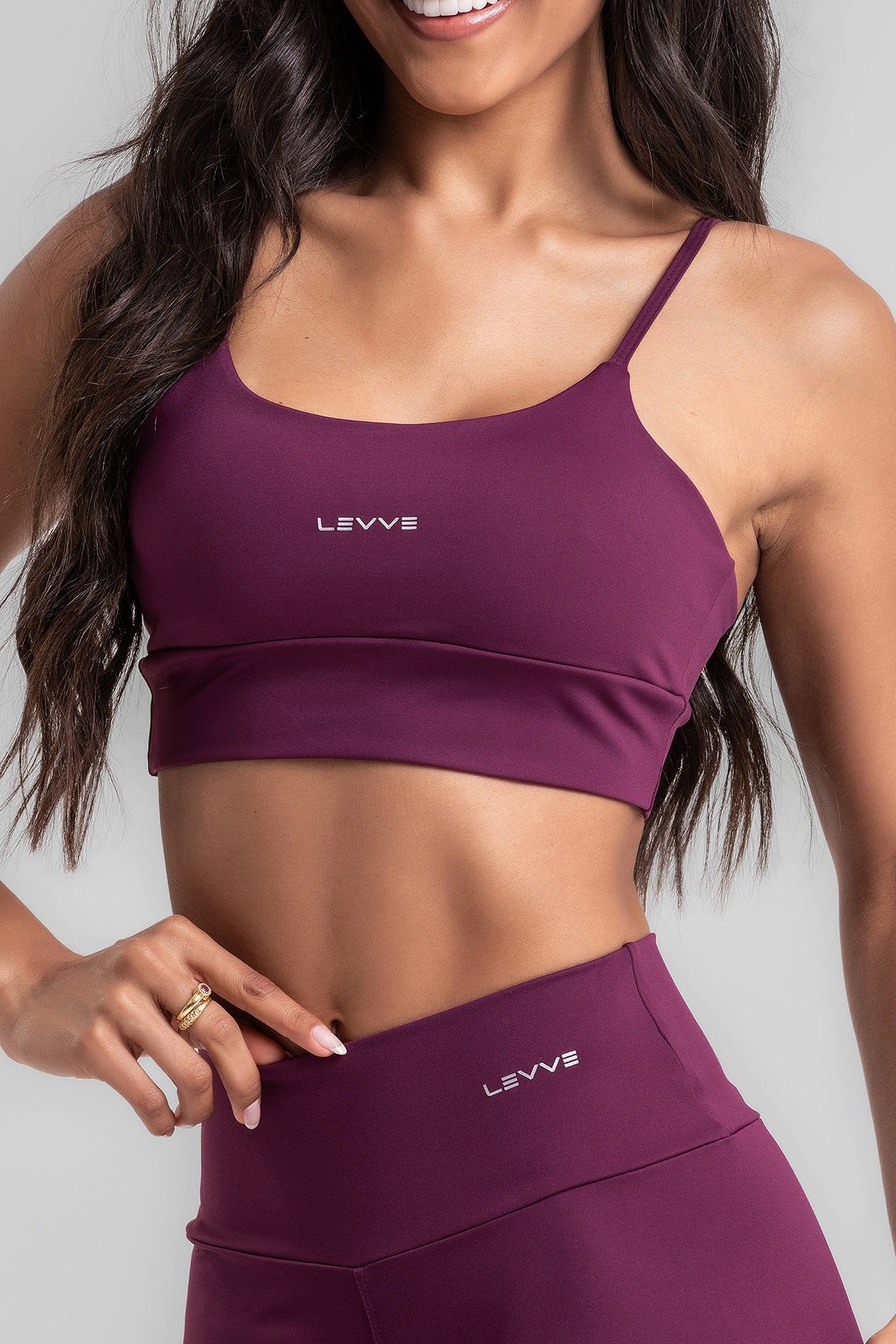 Double Sports Bra + Wrap Skort Intense Malbec