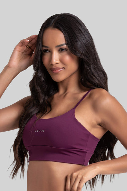 Double Sports Bra + Wrap Skort Intense Malbec