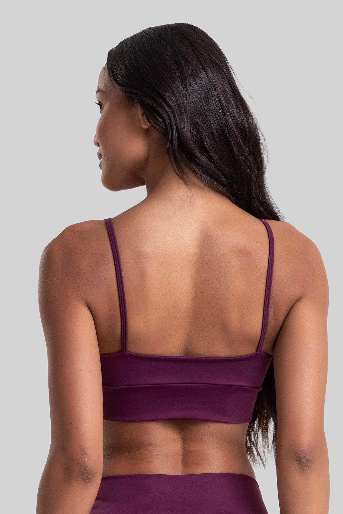 Double-Strap Sports Bra + Basic Leggings Intense Malbec