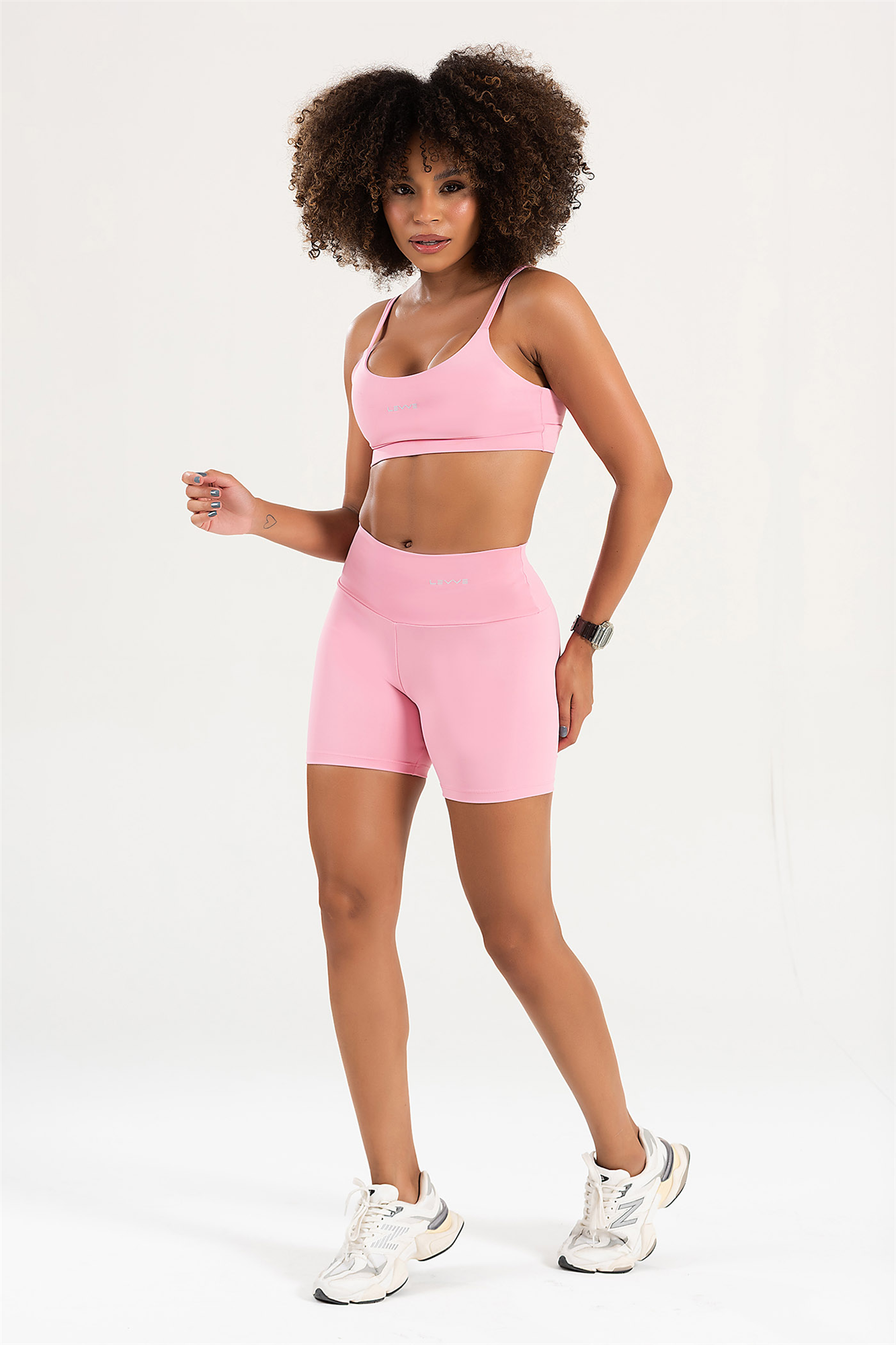Women's Set Top + Fitness Shorts Pulse Pink