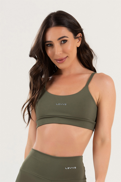 Women's Set Top + Fitness Shorts Pulse Olive
